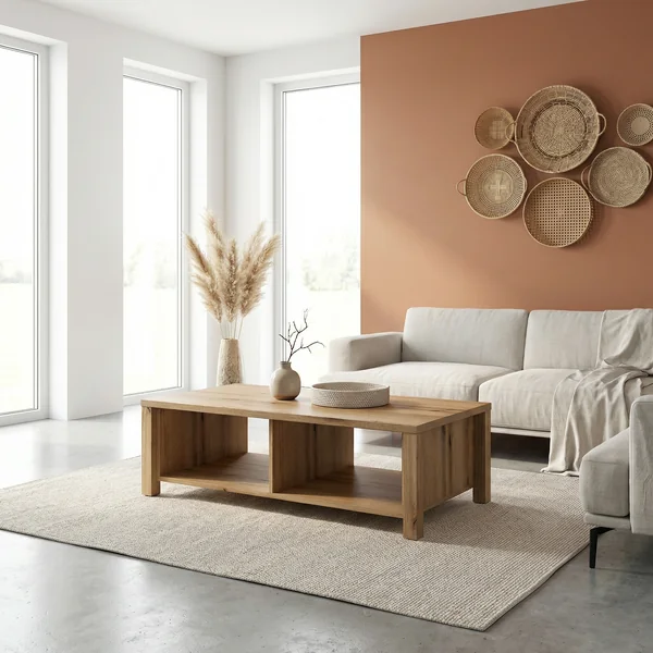 Table basse contemporaine chêne etna Bonno