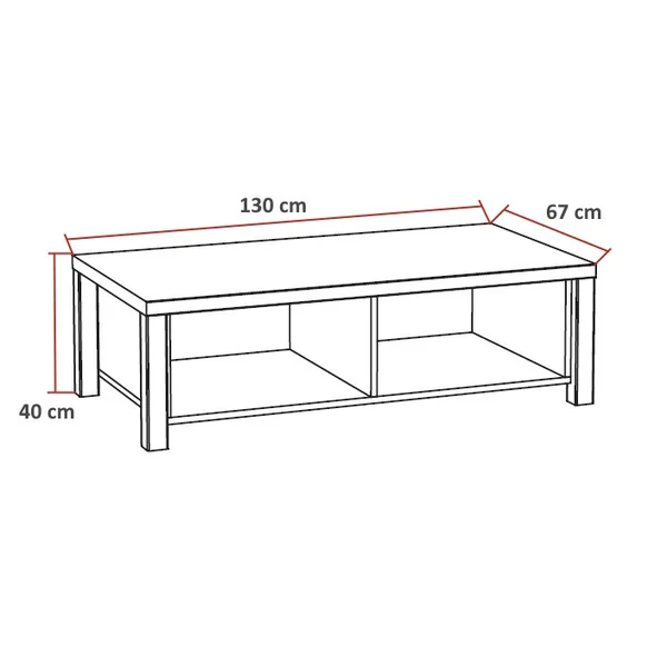 Table basse contemporaine chêne etna Bonno