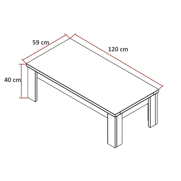 Table basse contemporaine chêne ivoire Spirit