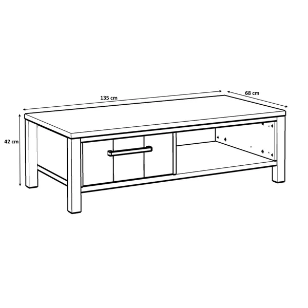 Table basse industrielle coloris teck Toledo
