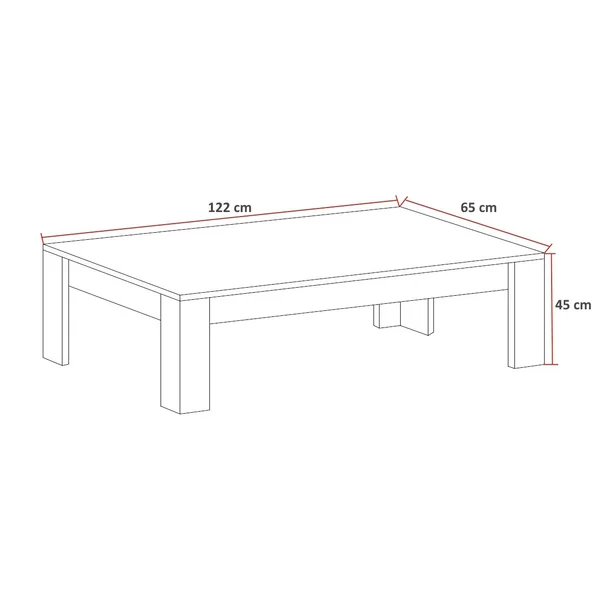 Table basse rectangulaire moderne coloris mercure Rosine
