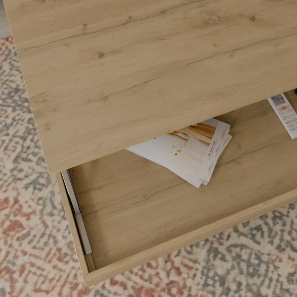 Table basse relevable décor bois Gabriela - Chêne naturel