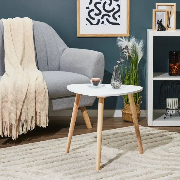 Table d'appoint, petit modèle hauteur 40 cm, blanc