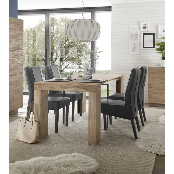 Table de salle à manger contemporaine chêne mercure Uranus
