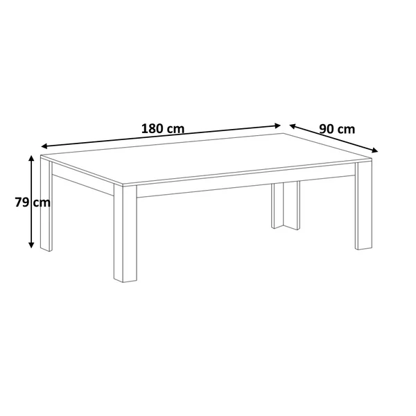 Table de salle à manger contemporaine chêne mercure Uranus