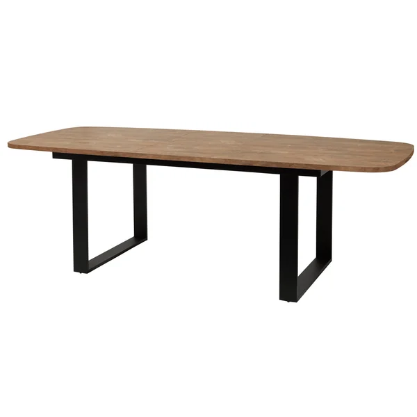 Table de salle à manger extensible contemporaine marron foncé Albatros