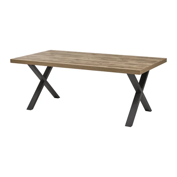 Table de salle à manger industrielle chêne/noir Odessa