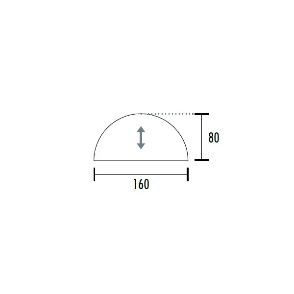 Table d'extension demi-ronde réglable en hauteur métal argenté et bois chêne moyen Dallas I
