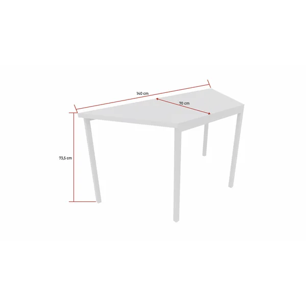 Table d'extension forme trapèze Zitto