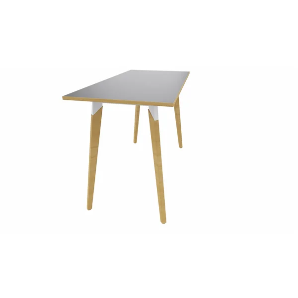 Table haute de réunion rectangulaire avec pieds en hêtre massif Homy