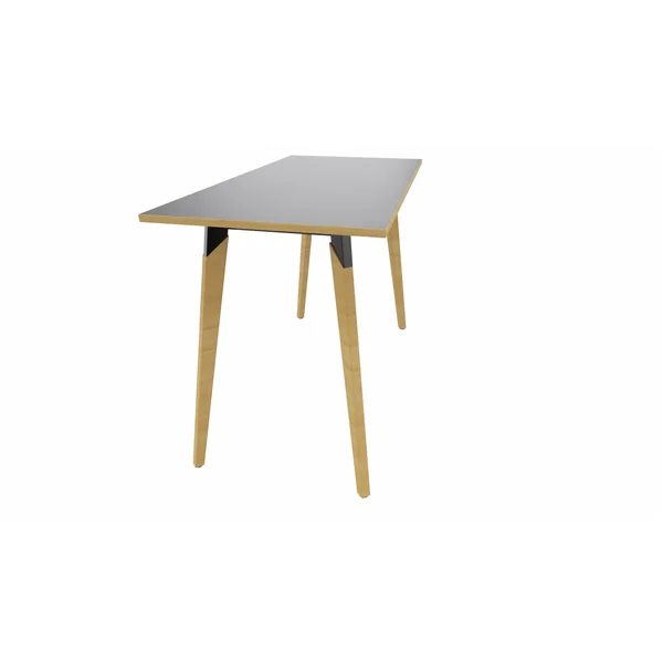 Table haute de réunion rectangulaire avec pieds en hêtre massif Homy