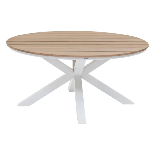 TABLE ORIENGO RONDE ACACIA BLANC 4 PLACES