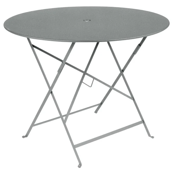 Table pliante Bistro coloris gris en acier Fermob - Ø 96 x 74 cm