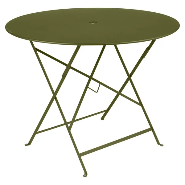 Table pliante Bistro coloris vert en acier Fermob - Ø 96 x 74 cm