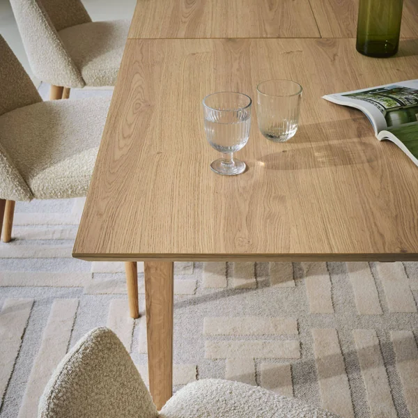 Table à manger rectangulaire extensible bois 6 à 10 personnes Albin