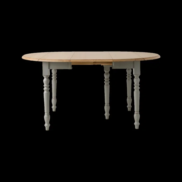 Table à manger à volets extensible bois massif 4 à 8 personnes Embellie - Gris