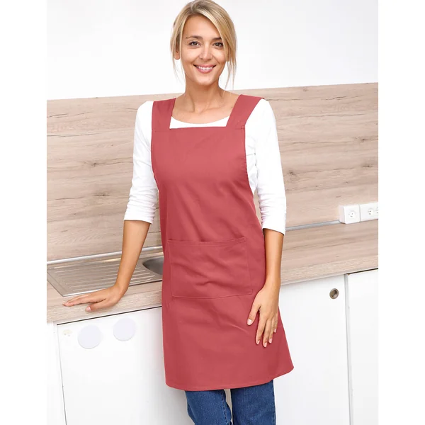 Tablier de cuisine japonais coton, terracotta
