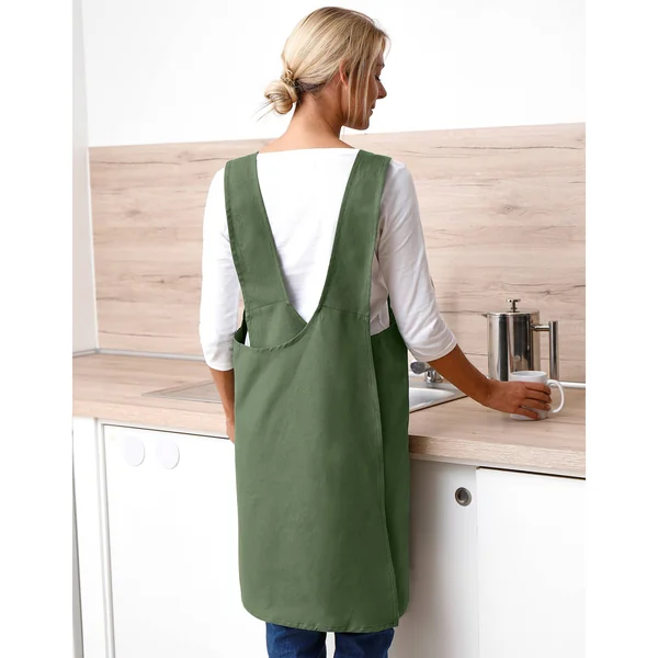 Tablier de cuisine japonais coton, vert