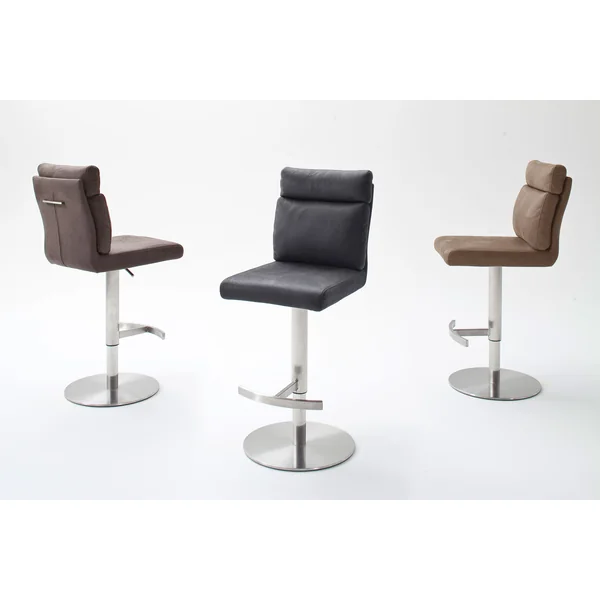 Tabouret de bar design métal chromé et PU Bea