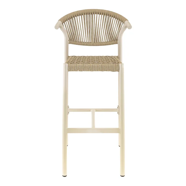 Tabouret de terrasse d'extérieur en tressage cordé Davida