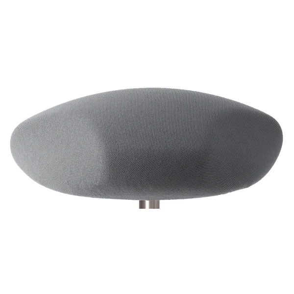 Tabouret ergonomique réglable en hauteur assise en tissu gris Elsa