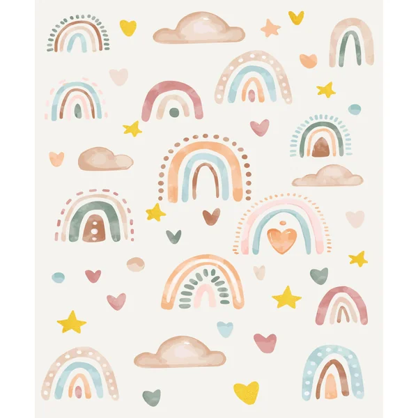 TAPIS 100X120CM ARC EN CIEL MULTICOLORE