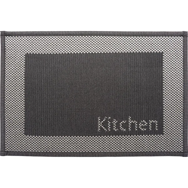 TAPIS 40X60CM POLYESTER KITCHEN NOIR