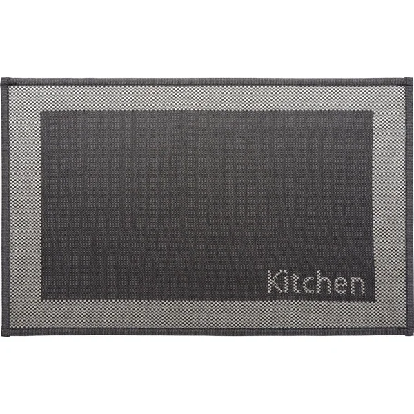 TAPIS 50X80CM POLYESTER KITCHEN NOIR