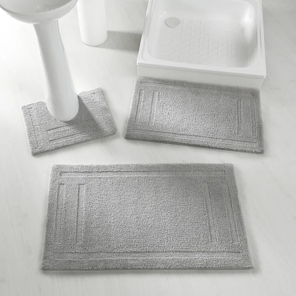 Tapis de bain qualité hôtelière 2100 g/m², gris