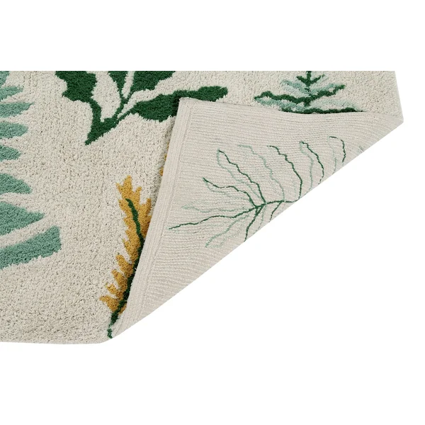 Tapis de salon avec franges multicolore Botanic Plants Lorena Canals