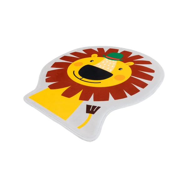 Tapis enfant antidérapant multicolore lavable en machine Lion