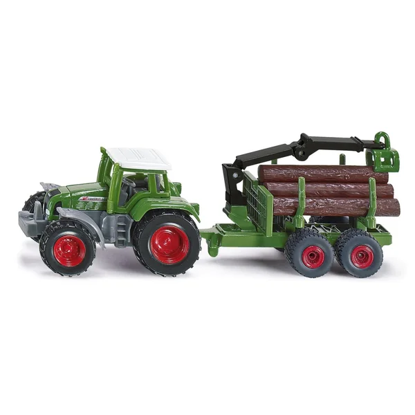Tracteur avec remorque forestière