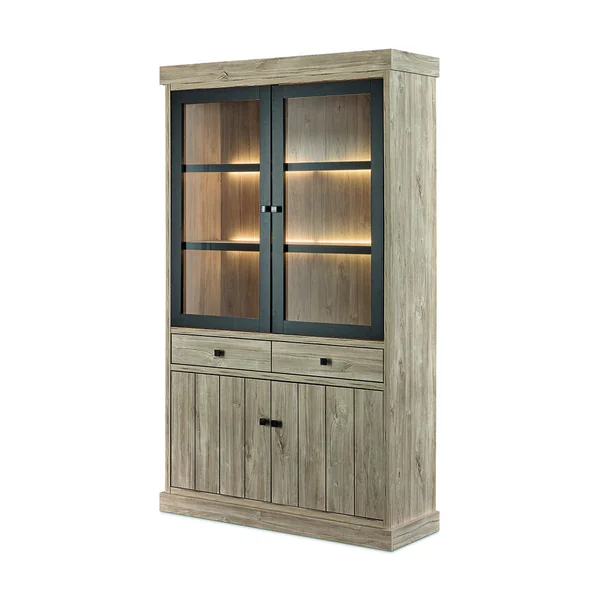 Vaisselier/argentier contemporain 125 cm chêne clair Tirol