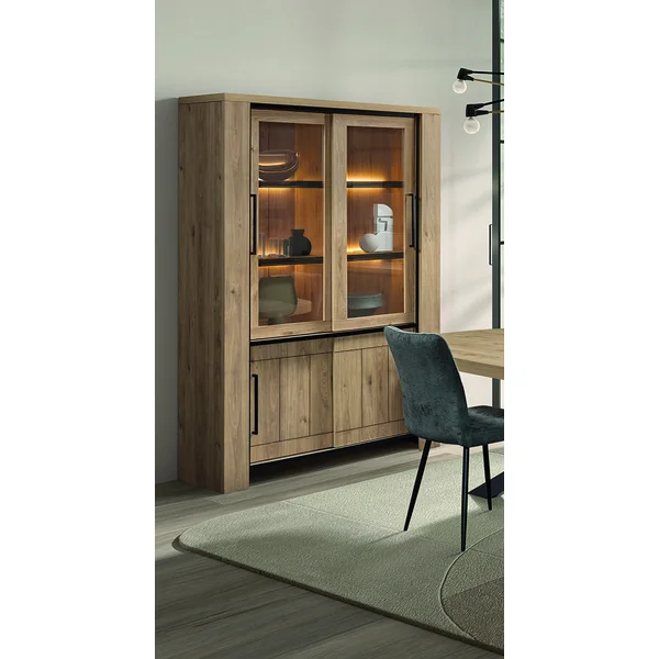 Vaisselier/argentier contemporain chêne clair Henrik