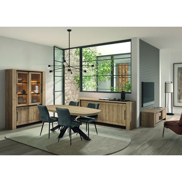 Vaisselier/argentier contemporain chêne clair Henrik