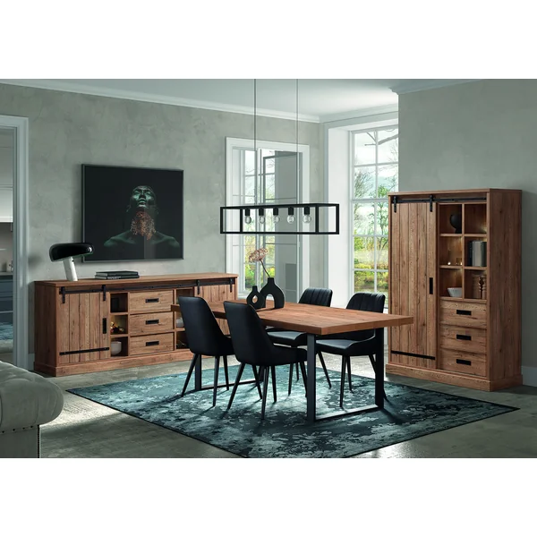 Vaisselier/argentier style rustique coloris chêne Perrine