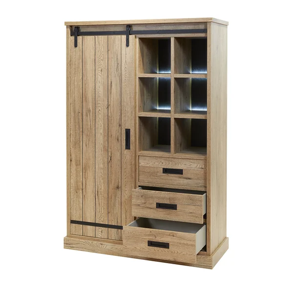 Vaisselier/argentier style rustique coloris chêne Perrine