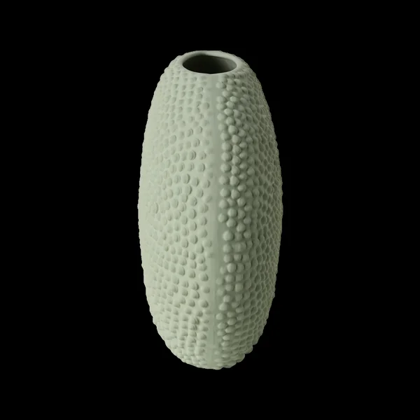 Vase céramique déco texturé vert d'eau 28 cm Sila