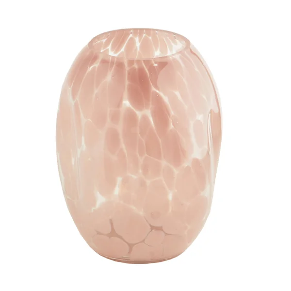 Vase en verre tacheté, parme