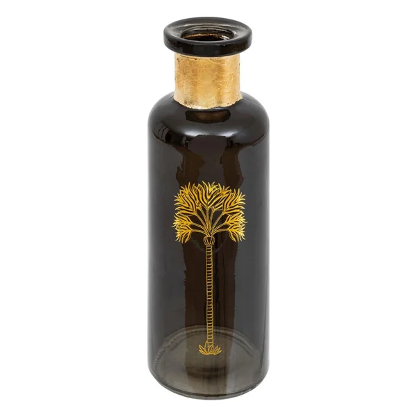 VASE VERRE BOUTEILLE KAKI TROPICAL BOUDOIR H.22CM