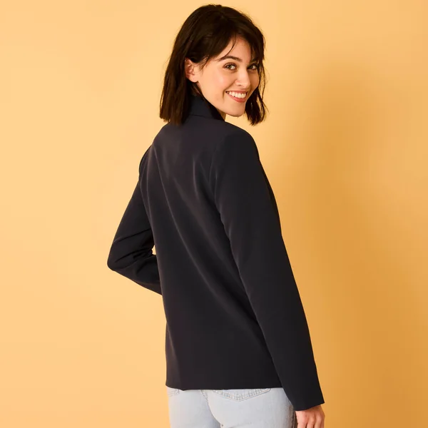 Veste blazer, boutonnage croisé, marine