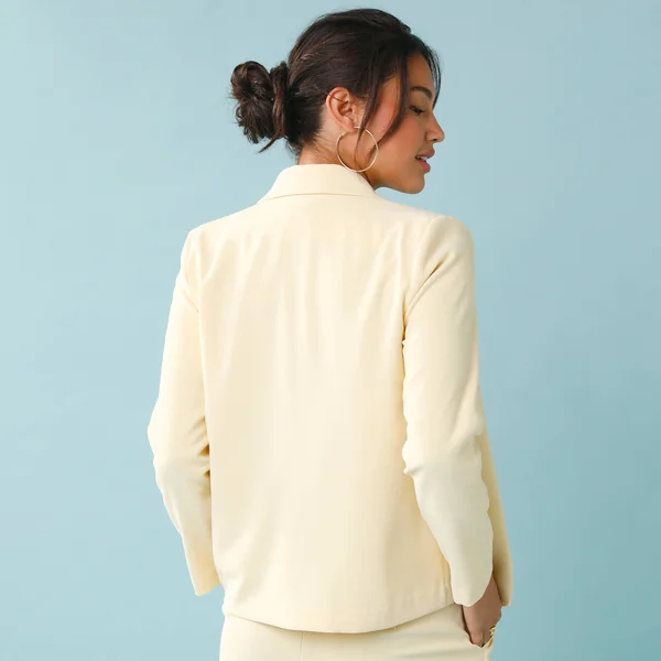 Veste blazer, Spécial Petites, jaune pâle