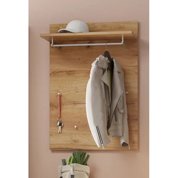Vestiaire ouvert contemporain coloris chêne Alessandro