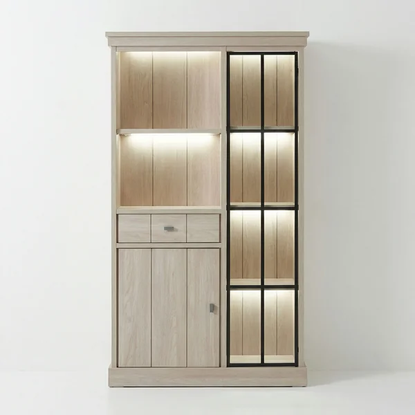 Vitrine contemporaine coloris orme naturel Vaucluse II