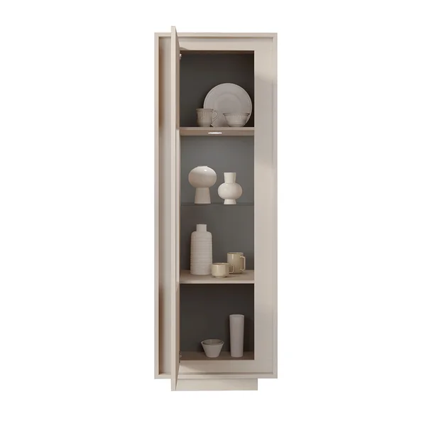 Vitrine moderne coloris cachemire Rosine
