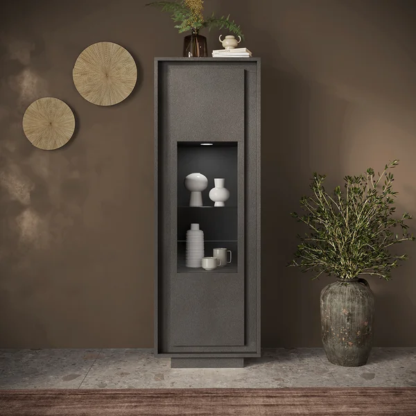 Vitrine moderne coloris lave Rosine