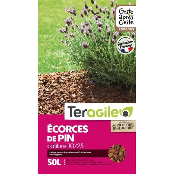 Écorces de pin maritime 10/25mm 50L TERAGILE