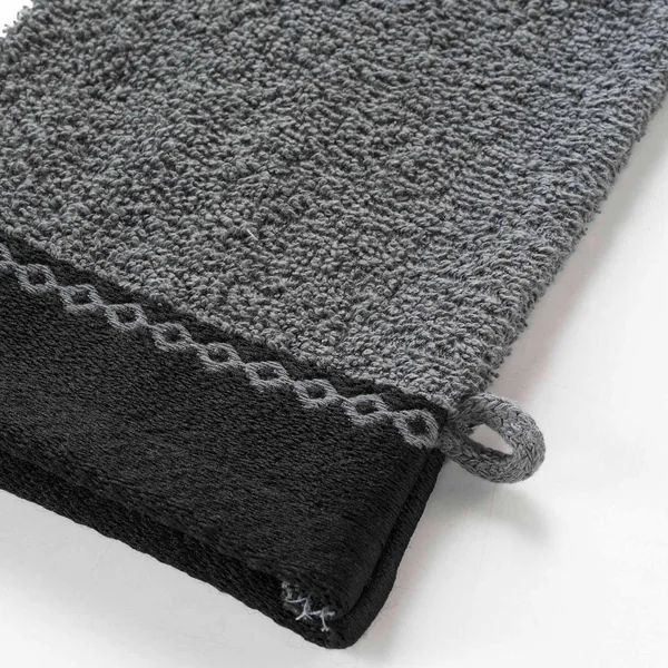 Éponge unie 450 g/m² liteau jacquard confort moelleux, anthracite